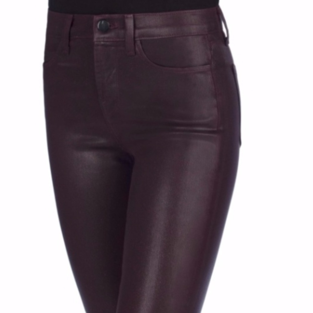J BRAND Maria Ruby Crystal Skinny High Rise Coated Jean Size 27